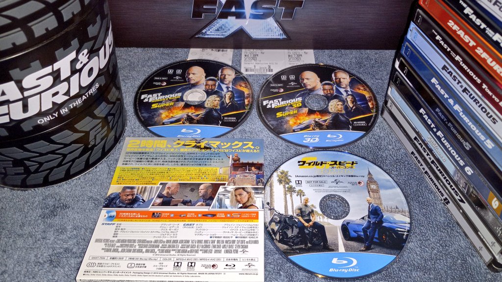 Don't have #F9 #SteelBook yet (still available on AmazonJP) so in its place is the actual 9th film, #HobbsAndShaw.
#FastX
#ワイスピ
#ワイルドスピード
#スチールブック
#FAST10
#FastFamily
#TheFastSaga
#FastFurious
#FastFuriousX
#FastAndFurious
#FastAndFuriousX
#FastAndFurious10