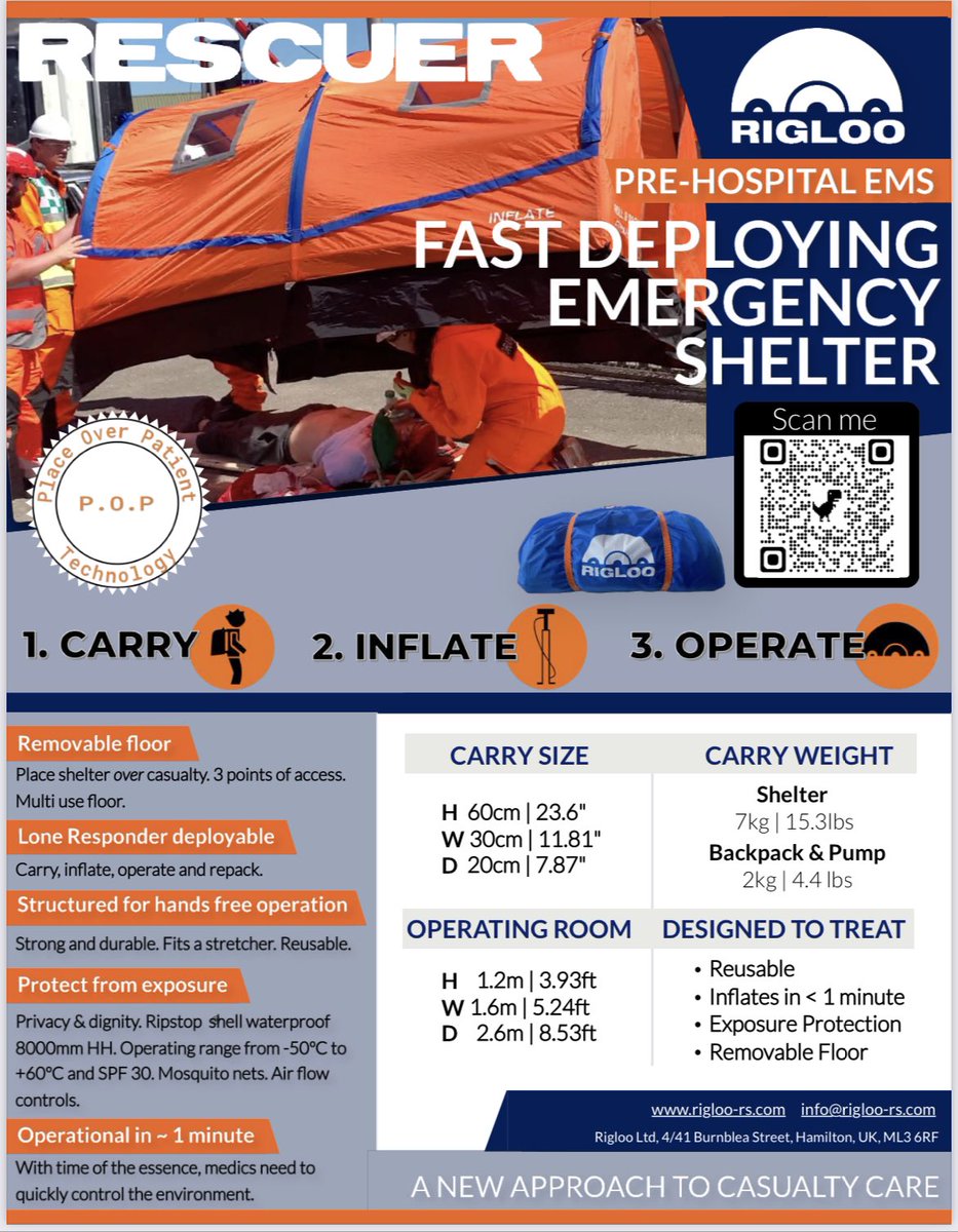 rigloouk's tweet image. Congratulation and thank you, the choice was unanimous!

Control the environment, control the outcome! 

Info@rigloo-rs.com

#firstresponders #zeroresponders #firstonscene
#communityresources #FRV #crv #prehospital #searchandrescue #disasterpreparedness #sar #searchandrescue