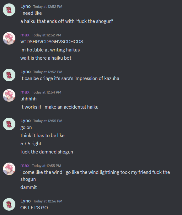 i would like to thank @hoshiboshimax for the haiku sara imagined kazuha to say