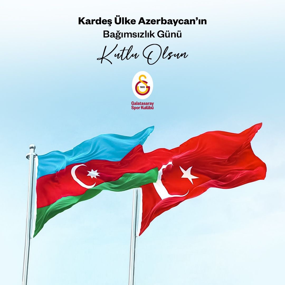 Dost ve kardeş ülke Azerbaycan Cumhuriyeti’nin Bağımsızlık Günü kutlu olsun! 

İlelebet yaşa can Azerbaycan! 🇦🇿 🇹🇷