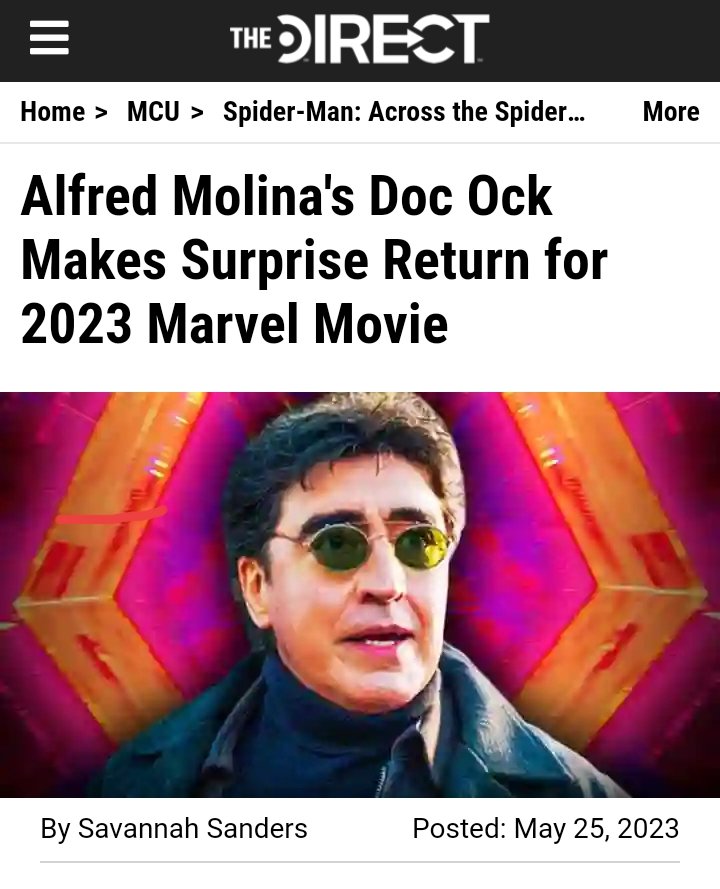 If this is true I will scream!!!!!!

#SpiderManAcrossTheSpiderVerse 
#alfredmolina