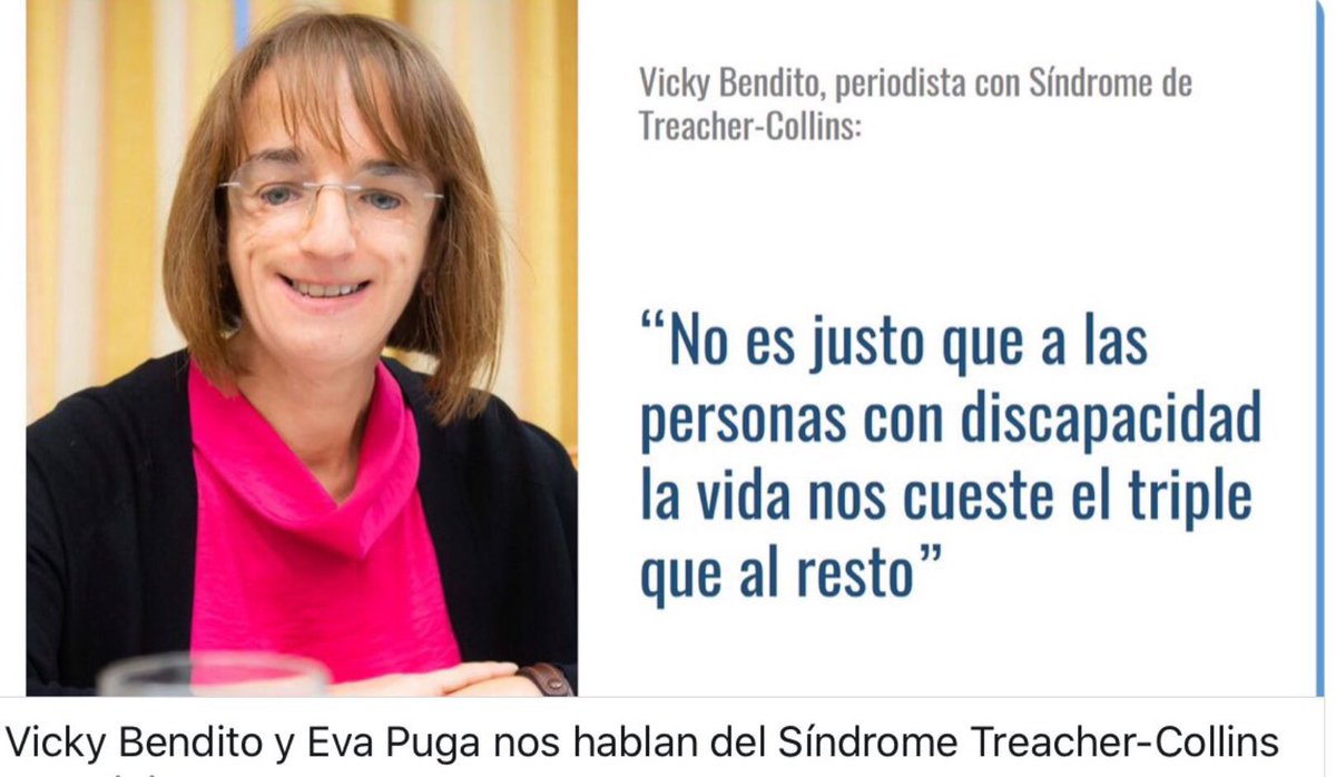 NoInvisibles's tweet photo. Es #TreacherCollinsDay #DiaTreacherCollins
Conoce ➕el Síndrome de #treachercollins en la entrevista de @CromatinaT y R. Megia en @genotipia a @Vicky_Bendito y @Evatreacherc:"No es justo que a las personas con #discapacidad, la vida nos cueste el triple”
https://t.co/E6Kwx5Txdr https://t.co/SvXQ8iTorD