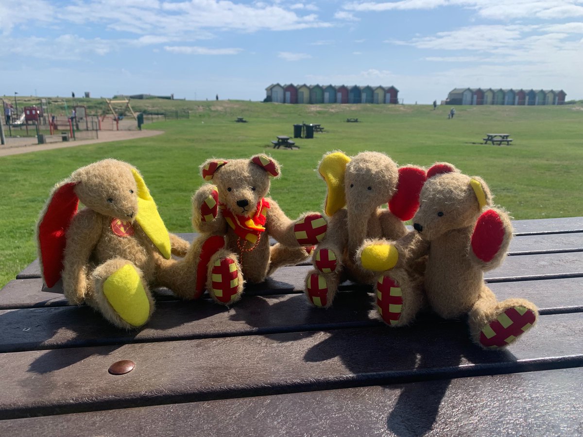 Happy #NorthumberlandDay from Northumbear, Heartley, NElephant &amp; Oswaldain! An Oswaldain will go to a child picked from our 'face in the photo' at Northumberlandia at 11am, so that's a very special prize this #NorthumberlandDay. Of course, there's a £100 voucher for an adult!