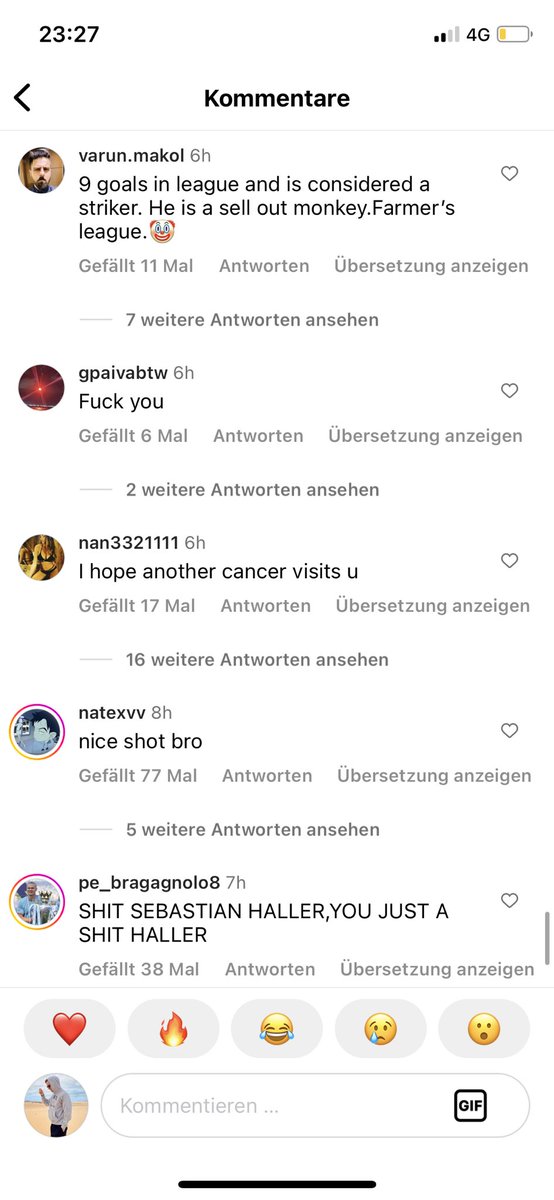 Alter.. Klar darf man als #Dortmund-Fan enttäuscht sein. Und ja, #Haller hätte gestern besser abliefern können, vielleicht auch müssen. Aber was auf seinem Insta-Profil jetzt abgeht, ist einfach nur noch krank. Und kommt mir nicht mit „Emotionen gehören zum Fußball“. #BVBM05