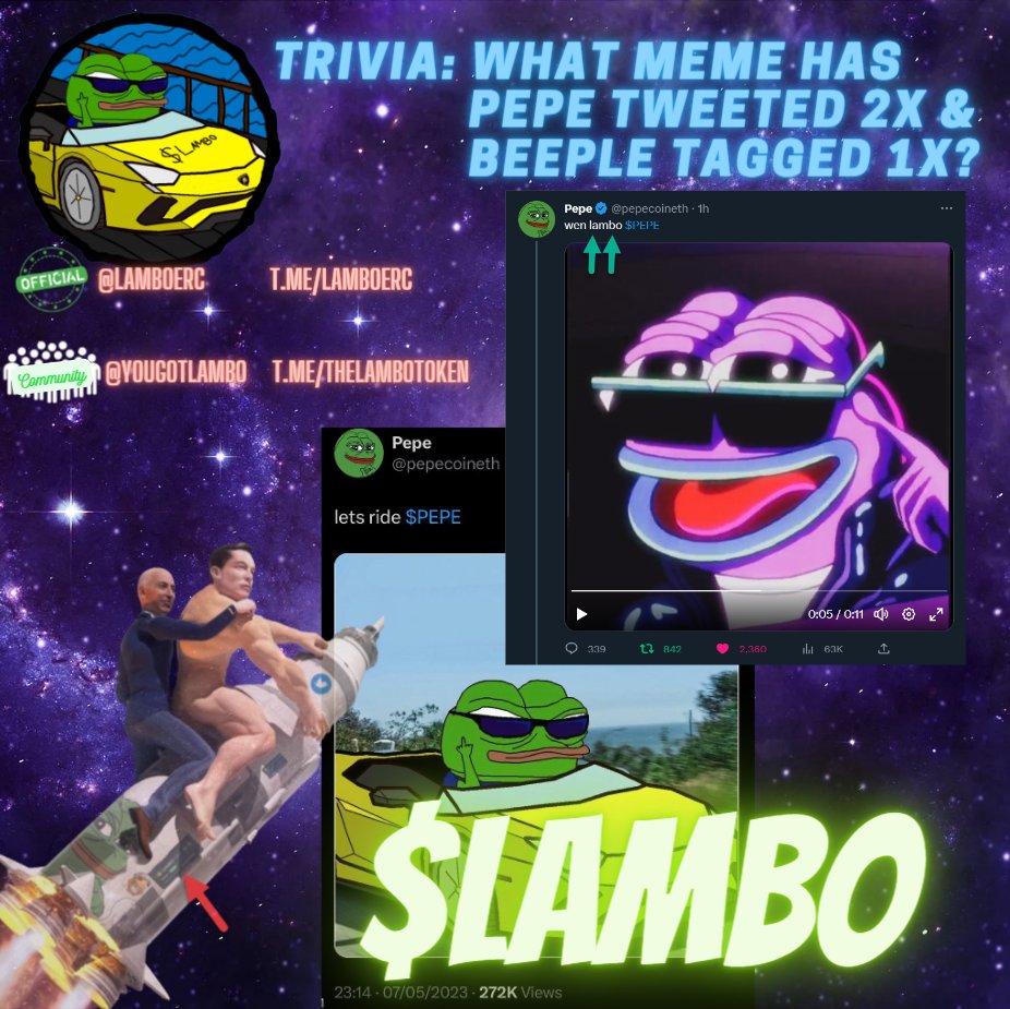 UpswingSeason's tweet photo. Most meme projects post-launch have little to offer in the way of substance. 

Sure, people enjoy some initial pumps, dream of Tier 1 CEX, and derive some juice off that hype, but their hope that the one they chose is the next $PEPE is often fleeting. 

So far only 1 meme has been tagged by @beeple and pumped by @pepecoineth tweets (2x!)....and that's $LAMBO. Our devs + now our community continues to deliver incredible updates and momentum.

https://t.co/Krk0o3WG2z

Vroom, vroom.
@LamboERC @yougotlambo