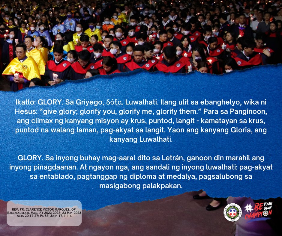 LetranOfficial's tweet image. Prepare to be moved, uplifted, and inspired!

Arriba, Class 2023!

#ArribaClass2023
#BeYourOwnChampion