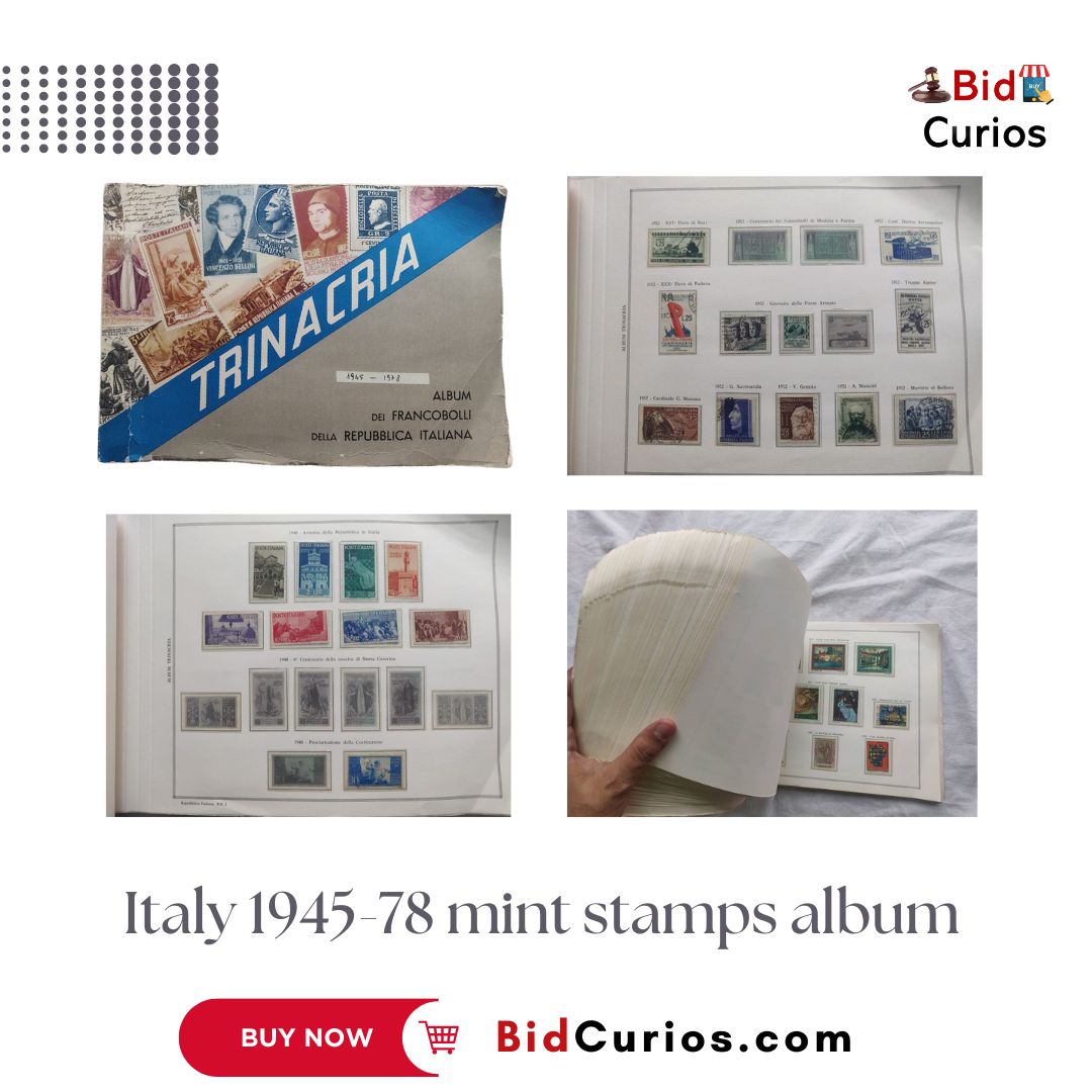 Italy 1945-78 album 76 pages/1128 mint stamps in transparent mounts

Order now: bit.ly/3MEMVJM

'Use TAP500FREESHIP code for free shipping. Limited time offer!'

#BidCurios #Philately #StampCollecting #Stamps #StampLovers #PostalHistory #Philatelist #StampCollection