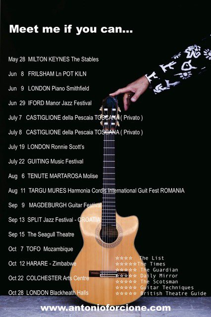 Dear friends and music lovers 
Come down if you can 😎
Antonio xx