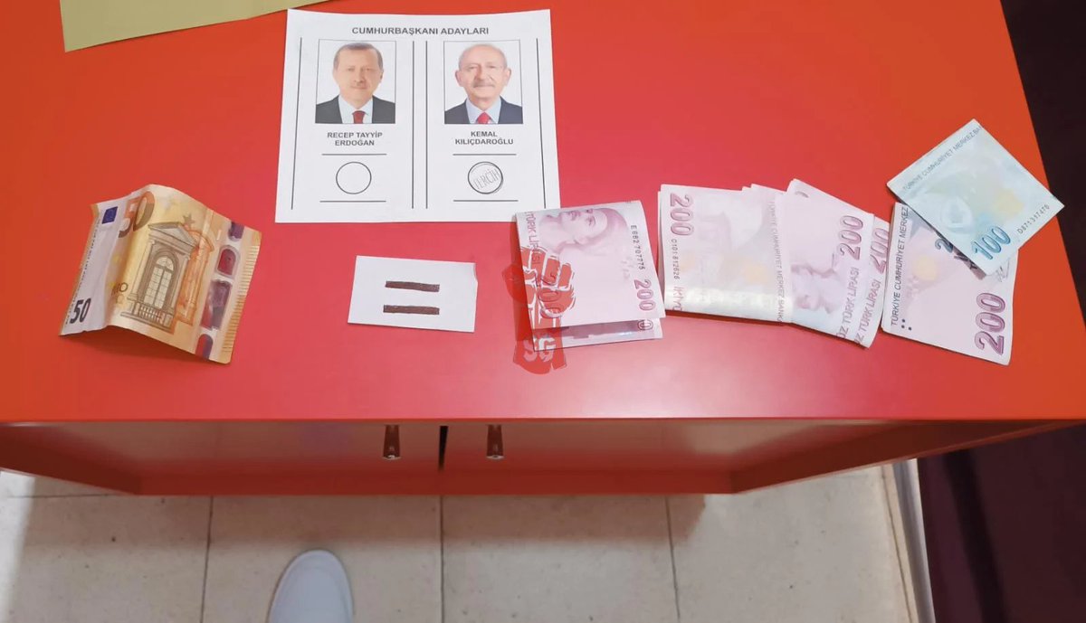 Bir seçmen oy kullanırken:

50 Euro = 1100 TL