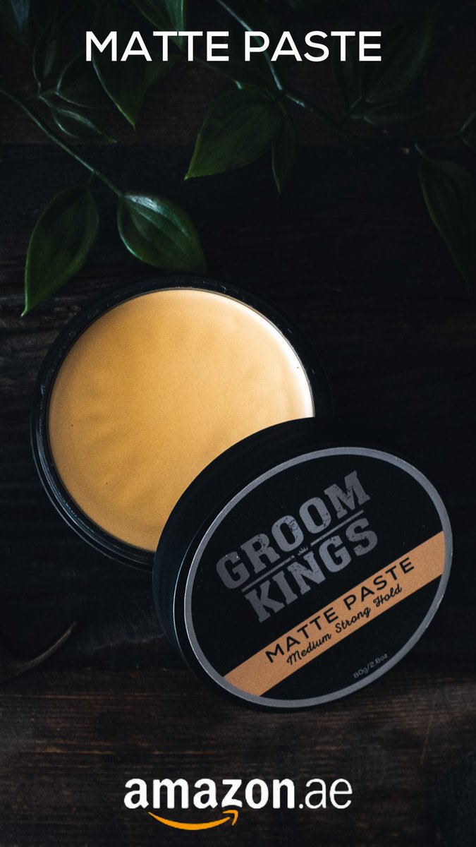 groom_kings's tweet image. Want that effortlessly stylish look? Look no further! Try Groom Kings Matte Paste for a firm hold and a natural matte finish. 💇‍♂️✨ Get yours on Amazon AE  [amazon.ae/Groom-Kings-No… ] #MattePaste #GroomingEssentials #AmazonAE
