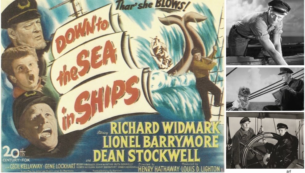 9:05am TODAY on @TalkingPicsTV 

The 1949 #Action #Adventure #Drama film🎥 “Down To The Sea In Ships” directed by #HenryHathaway from a screenplay by John Lee Mahin & Sy Bartlett (who wrote the story)

🌟#RichardWidmark #LionelBarrymore #DeanStockwell