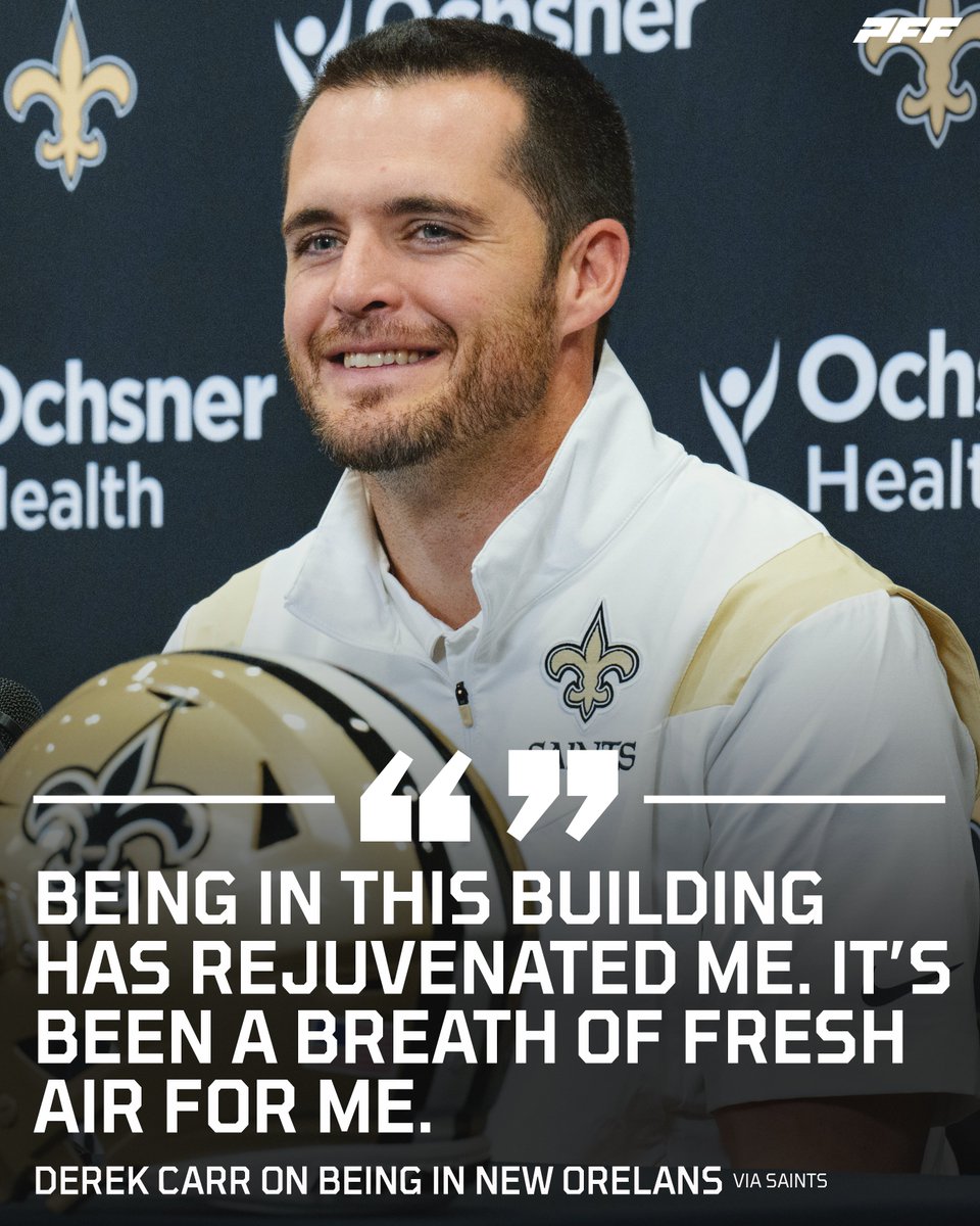 Derek Carr is excited for a fresh start in New Orleans ⚜️