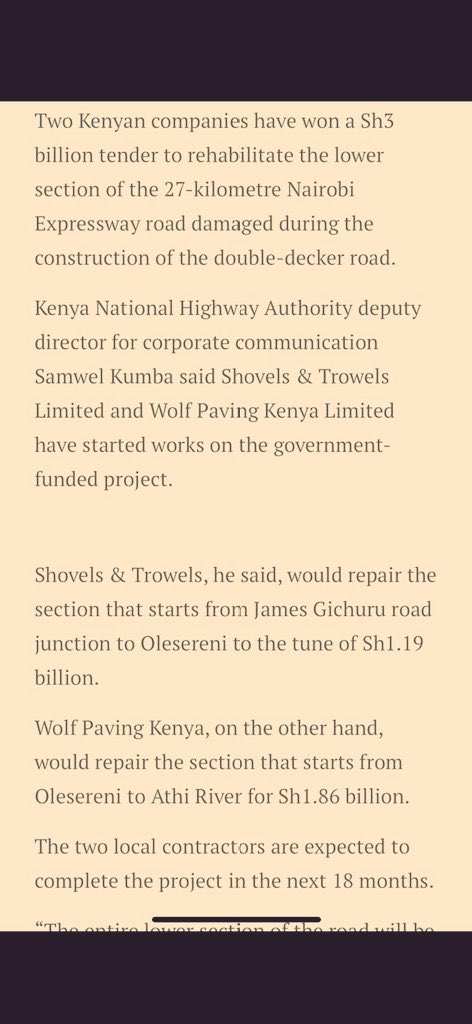 Asamoh_'s tweet image. The cost of destruction done to Uhuru highway $ express way  should be taken over by the Chinese contractor. Interestingly @kipmurkomen awarded it to wife of @KoechNelsonK for 3B. But @WilliamsRuto is lecturing KRA officers over corruption and tax evasion. @Ma3Route