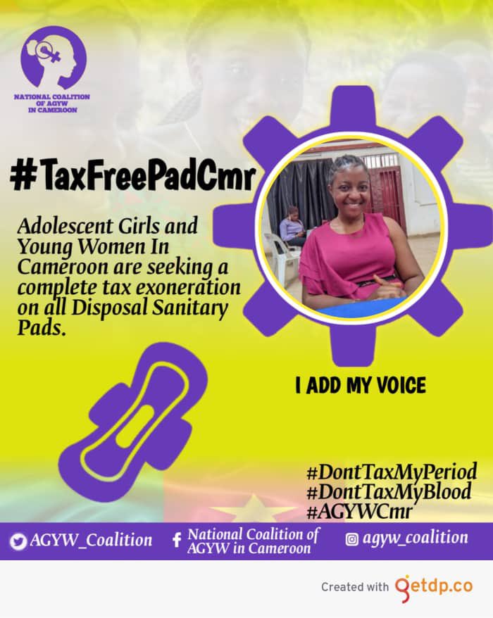 AzongV's tweet photo. Menstruation is just a way for your body to let go of something that is no longer needed
#TaxFreePadCmr
#DontTaxMyPeriod
#DontTaxMyBlood
#AGYW https://t.co/Na3opLYykK
