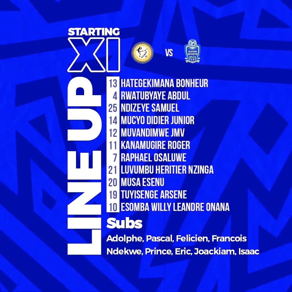 MGFanClub_'s tweet photo. #LineUp
#RPNLeague 

Sunrise Football Club Vs Rayon Sports Football Club

#NyagatareStadium [15:00"]

https://t.co/l30rmmERpp 

#Once_A_Legend_Always_Legend 
#Be____Blue____Be____Original https://t.co/AWOVk9diEV