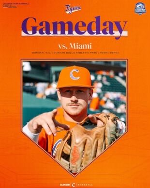 It’s Championship Sunday in Durham vs Miami!  Go Tigers!  🐅⚾️