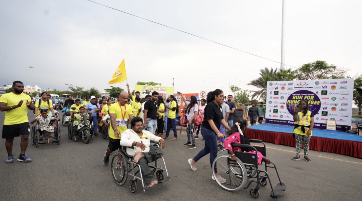 snehamohandoss's tweet image. Highlight of the show 
50 differently abled took part in our #RunForHungerFree. ❤️

#WorldHungerDay @FoodBankChennai @FoodBankIndia @WHO