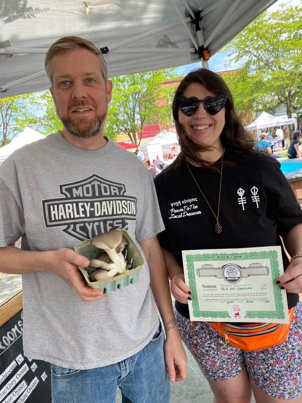 We open at 10am today! Don't forget to swing by the Market Info &amp; Merch Tent to sign up for our FREE raffle every Sunday. Congrats to one of our winners last week, Kristina for winning a $20 Gift Certificate to Fungified Farm! #emmausmarket #emmausfarmersmarket #farmersmarket