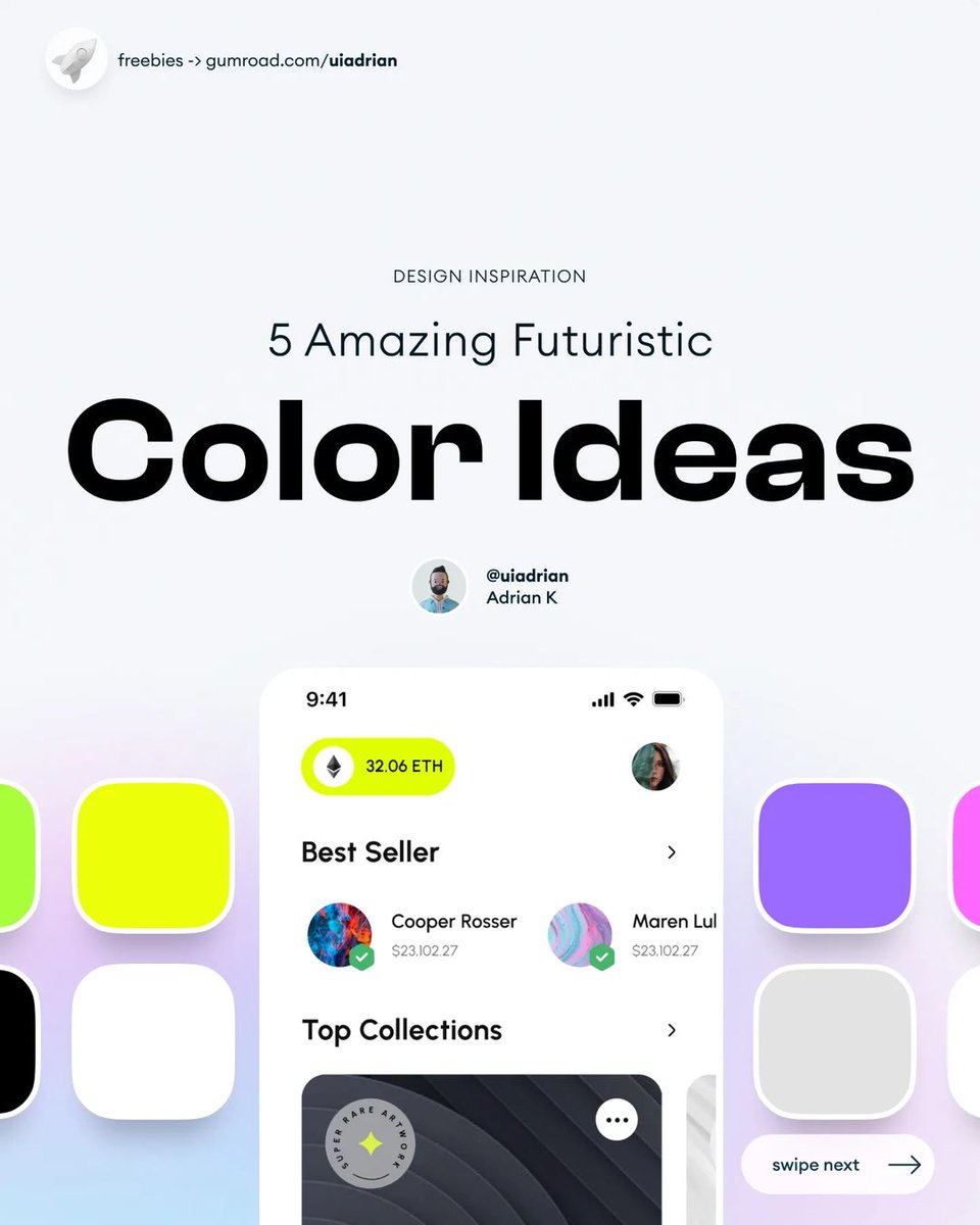 uiuxadrian's tweet image. 5 Futuristic Color Palette Ideas to get inspired (visual thread) 👇