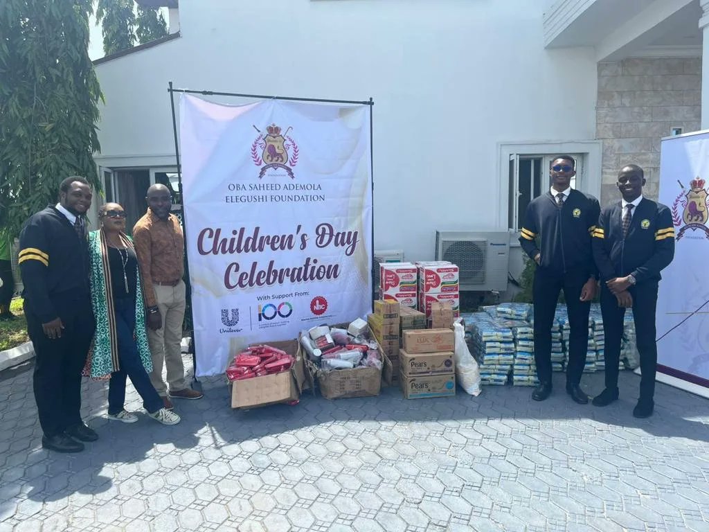 Children's Day celebration and donation to schools in Eti-osa on behalf of the Oba Saheed Ademola Elegushi Foundation. #childrenday2023 @hrmsaelegushi