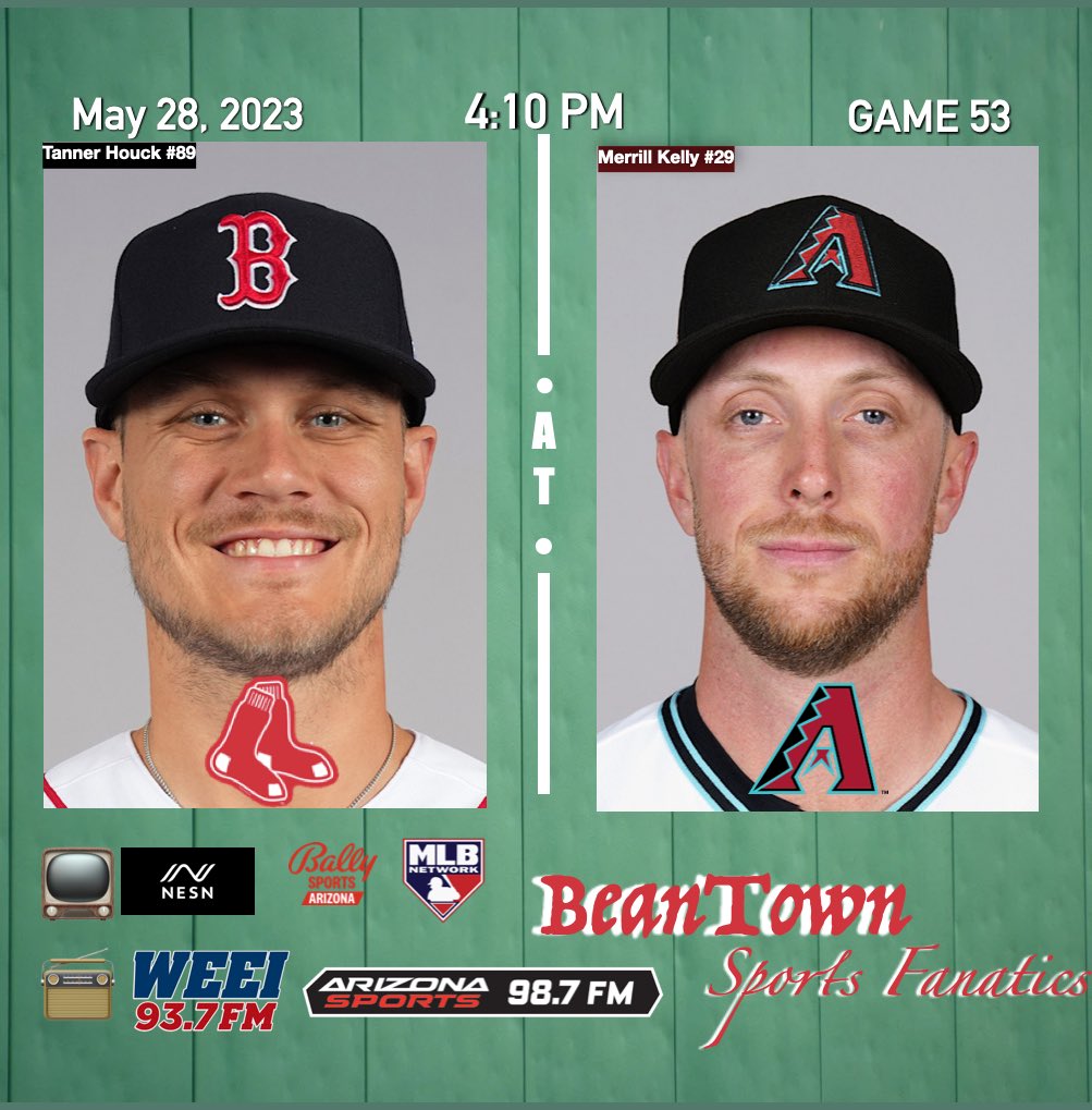 The Red Sox  will turn to Tanner Houck who won 3 of his first 4 starts this season but has lost 3 of his past 5. He is 3-3 on the season with a 4.99 ERA and 46K in 48.2 IP. #BostonRedSox #MLB #RedSoxFan #FenwayPark #Beantown #BostonSports #YankeesSuck #BeanTownSportsFanatics