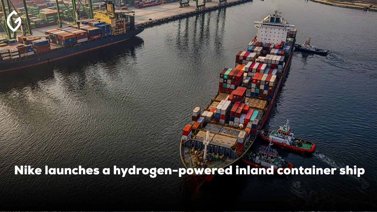 1/ Nike launches a hydrogen-powered
inland container ship

Nike has launched the H₂ Barge 1, the first-ever hydrogen-powered inland container ship, which will transport products for Europe while producing zero operational CO2 emissions.

#co2neutral #ActOnClimate  #sustainable
