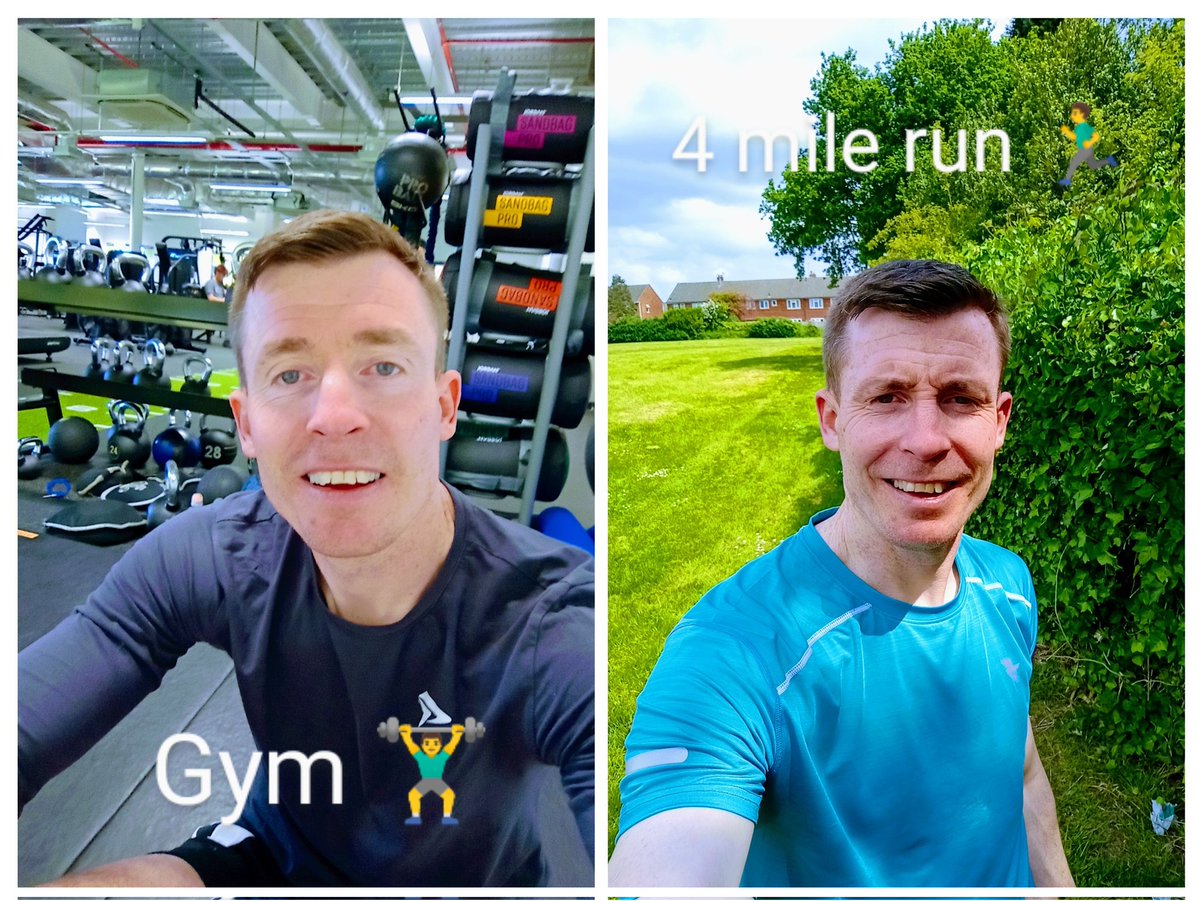 Solid day of training. Gym session focusing on strength & conditioning and then a very hot 4 mile run 🏋️‍♂️🏃‍♂️🥵
#gym #teamphysiq #gymmotivation #running #newbalance #freetrain #MentalHealthAwareness #ukrunchat