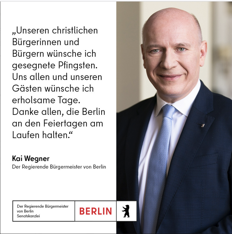 1A Beispiel für Dogwhistling. Kai Wegner trennt offensichtlich christliche und nicht christliche Berliner*innen, suggeriert, dass nicht christliche Einwohner*innen 'Gäste' seien - kann sich aber im Zweifel darauf zurückziehen, von 'Uns allen' zu sprechen. Krude, aber effektiv.