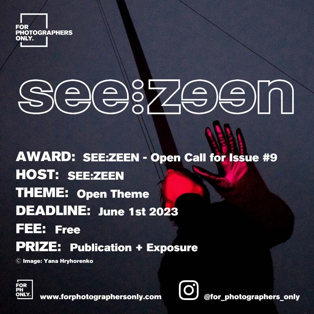 See:Zeen Open Call For Issue 9

For more Info/Apply,
⁠Visit: bit.ly/42gPAj8
.
.
.
#opencall #photocontest #photography #photomagazine