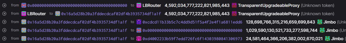 👉 The attacker initiated a flash loan of 10,000 $ETH as initial capital 👉 Then the $ETH was swapped for a significant amt of $Jimbo in the [ETH-Jimbo] causing a surge in the price of $Jimbo