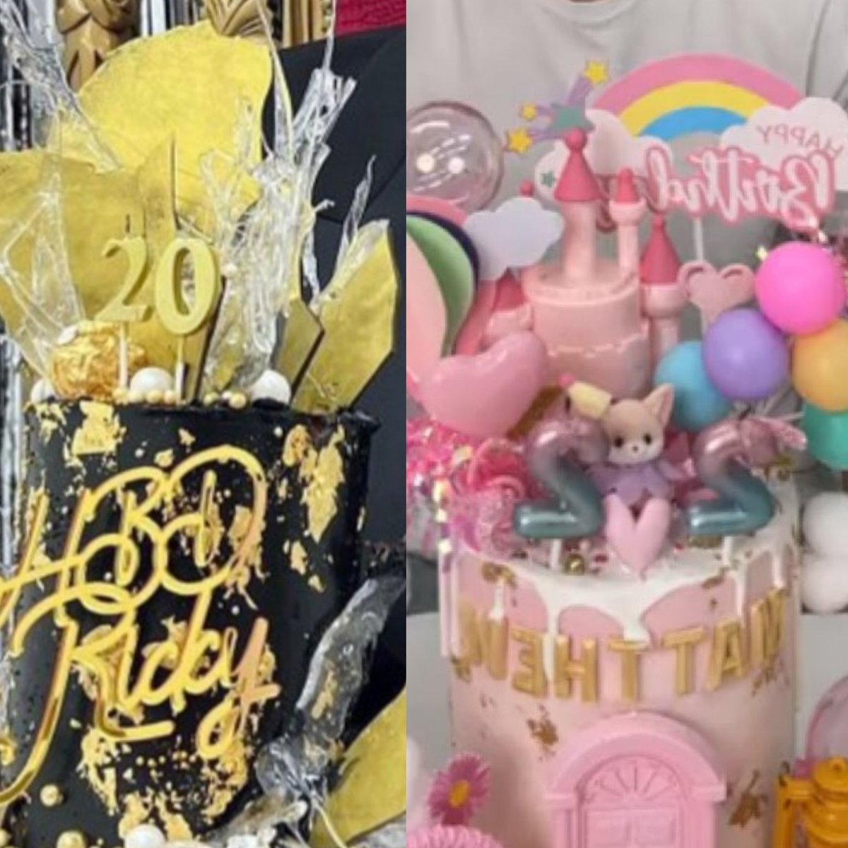 taeraezero's tweet photo. ricky's and matthew's cake 🖤🩷 https://t.co/5e0YI8CWei