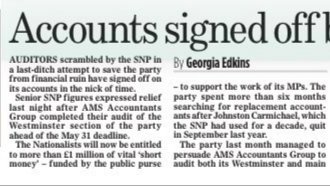 When the SNP lost their auditors, the UK government-funded news agency in Scotland treated us to days of wall-to-wall coverage.
Now the accounts are audited and signed off, can we expect the same level of saturation? 🙄
Paging Glenn Campbell 🇬🇧🤫
@glennbbc @BBCScotlandNews