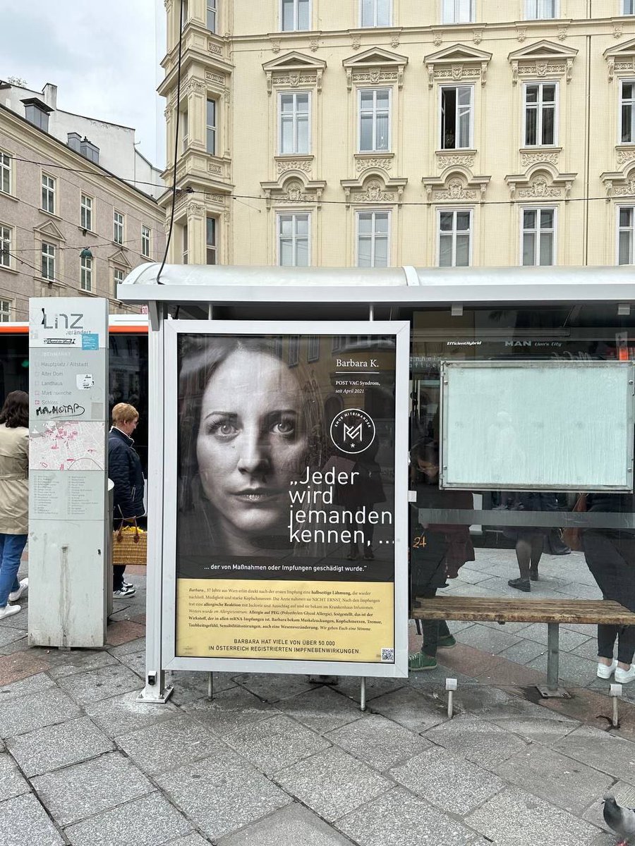 In Österreich hat die Plakataktion zur Aufklärung des Impf-….
begonnen. 
Sehr gut, man muss die Leute abholen vor den nächsten Impf-Spielen.
 
(Foto vom Telegrammkanal des demokratischen Widerstandes)
#Corona 
#Impffolgen
#nebenwirkungen.