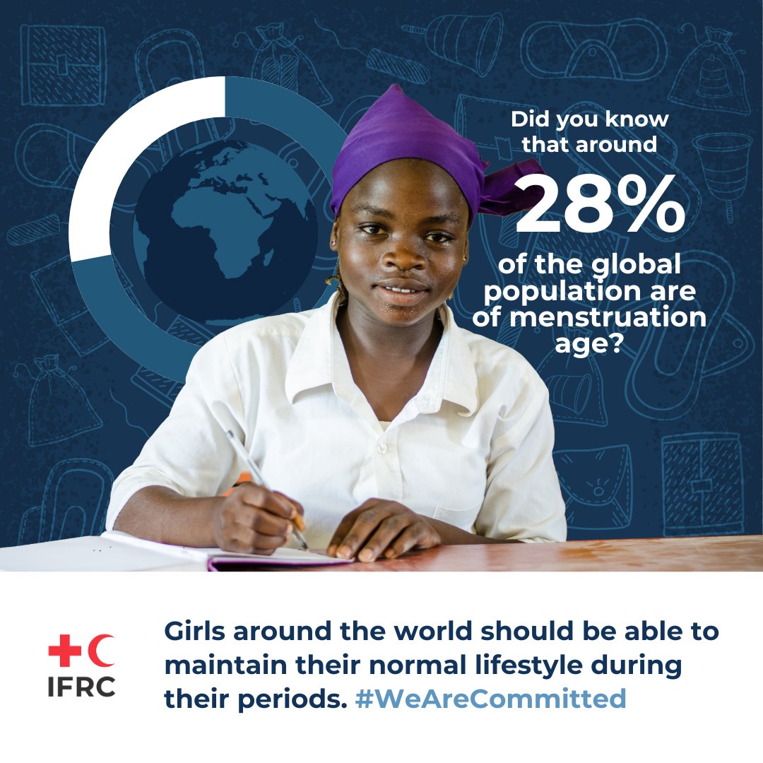 Today is Menstrual Hygiene Day. 

Millions of women and girls lack access to water and sanitation during their periods. 

At the IFRC we call for further investment in menstrual health and hygiene now. #WeAreCommitted