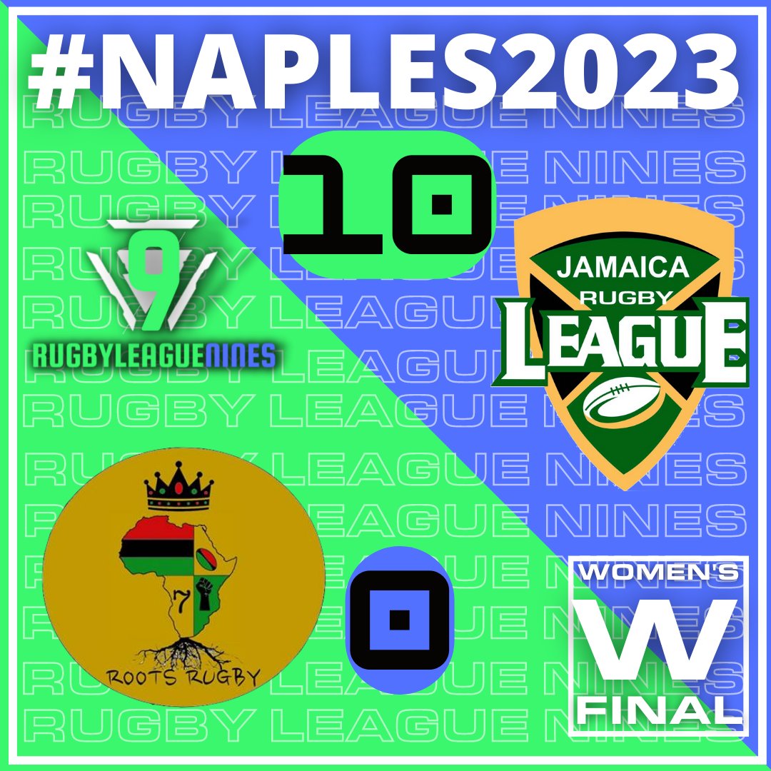 RugbyLeague9s's tweet photo. Fulltime in the 2023 Naples Nines women's final at @PCSCnaples: @JAMrugbyleague 10 @rootsrugbyfam 0 #Naples2023 #womenspool #getonboard #rugbyleague 

https://t.co/l8AoBe9XRF https://t.co/833cT4NQYE