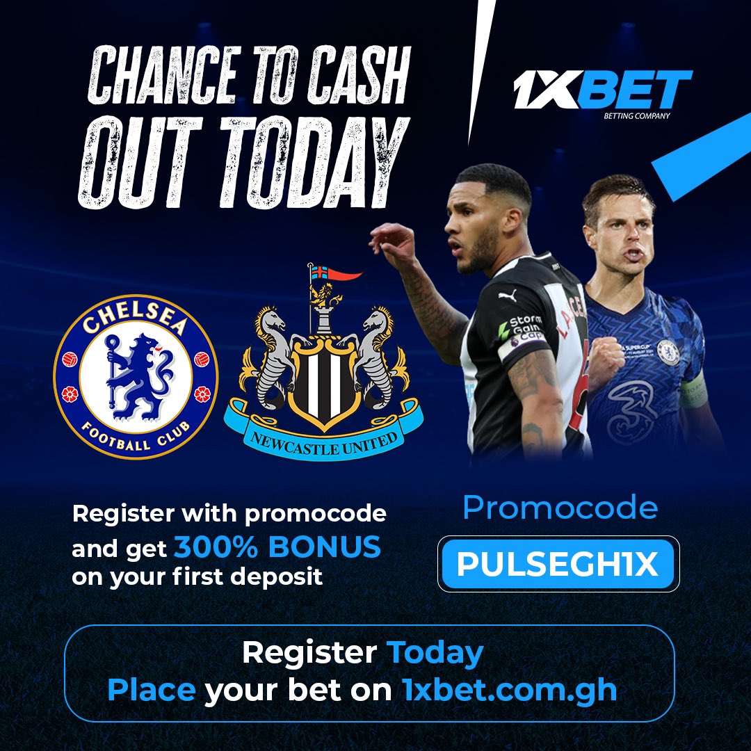 1X BET is offering 300% on your first deposit today when you use promo code PULSEGH1X.

- Download 1X BET APP

- Create your Account

- Insert PROMO CODE: PULSEGH1X

*Instantly get 300% on your deposit *

Register here 👉🏾 bit.ly/1XBETsignup

#1XBET #ChopMore #WinBig…