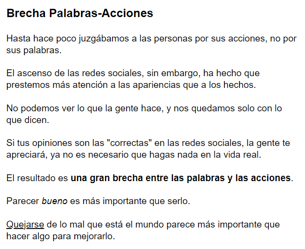 Reflexión de la semana en mi newsletter: