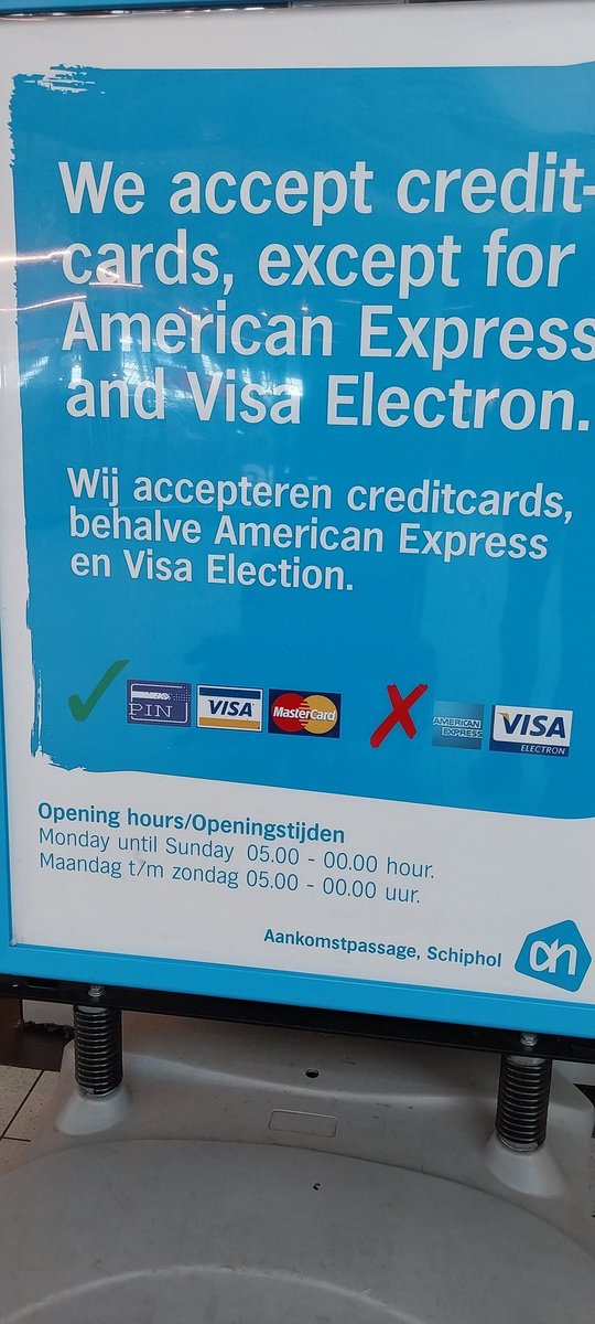 engelsrj's tweet image. "Visa Election"? @albertheijn @VisaEleKtron