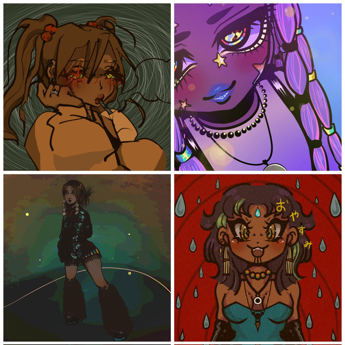 GM! ✨️ 
I'd like to make a post highlighting a very talented emerging artist #sundayspotlight 

@lovebunny__ is an indigenous woman artist who is below 300 followers 🤯 you can find her current artwork available on Objkt for as low as 2.00 XTZ