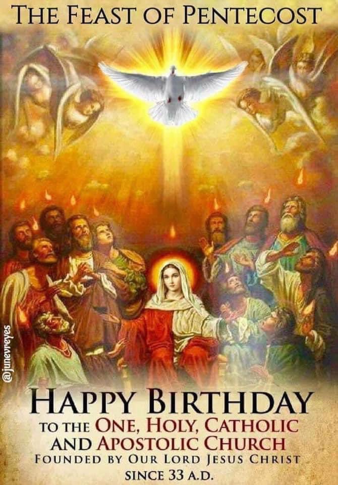 Happy Feast of Pentecost. The Birthday of the Church. 

#Pentecost #PentecostSunday #TCDSB #HCDSB #PVNCCDSB #DPCDSB #WCDSB #OCSB #RCCDSB #YCDSB #SMCDSB #BGDSB #NiagaraCatholic #OECTA