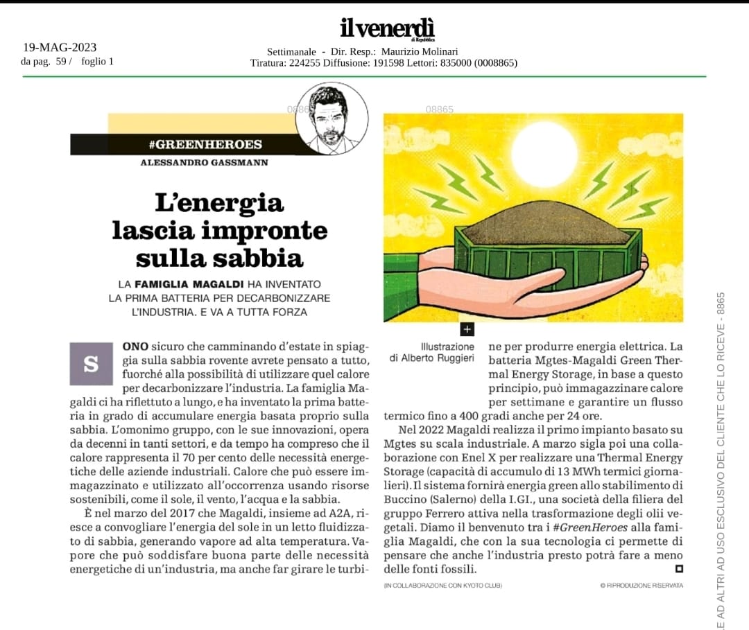 Thank you, @ilvenerdi @repubblica and Alessandro @GassmanGassmann! We can proudly label ourselves as #GreenHeroes #MagaldiGreen #MGTES bit.ly/45MdjKG
