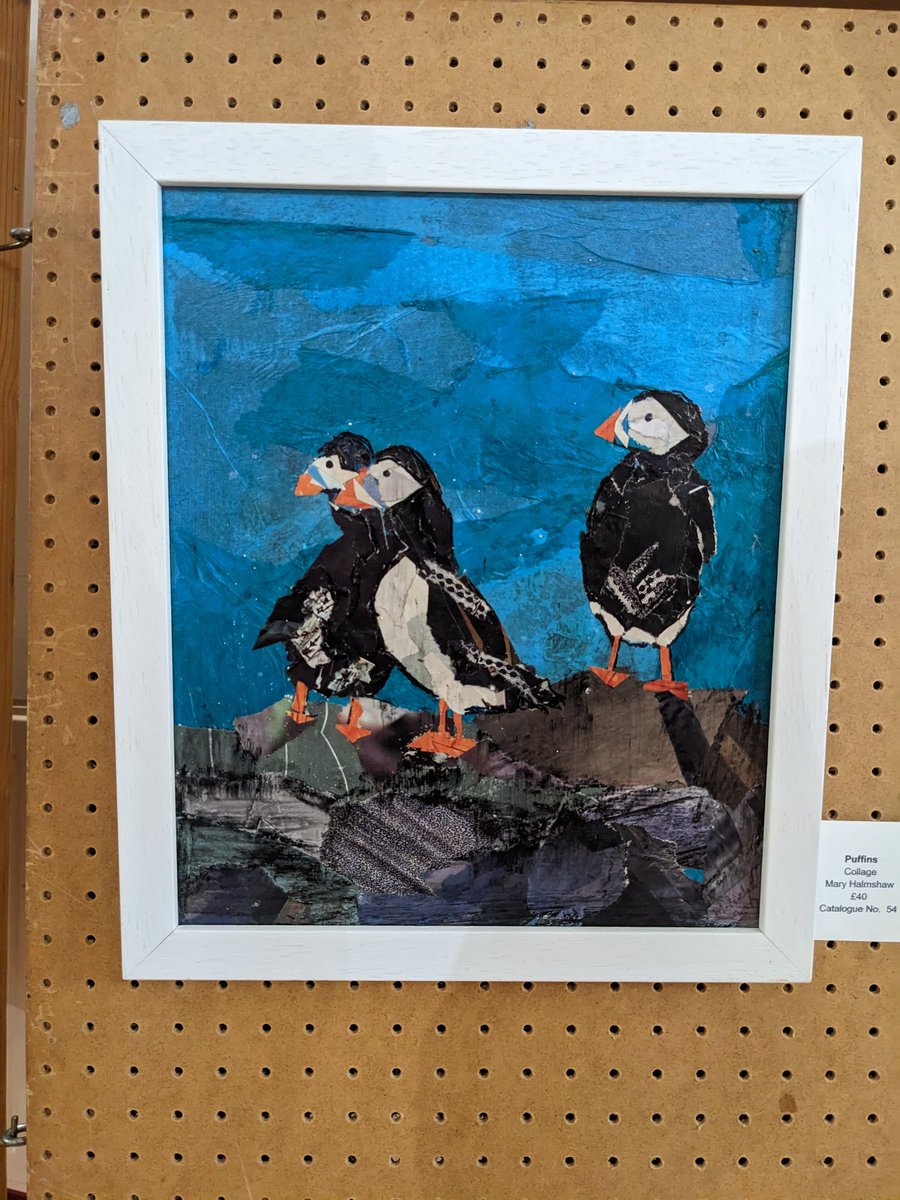 Exclusively available at our Spring Exhibition in Ripley

 'Puffins' by Mary Halmshaw, £40