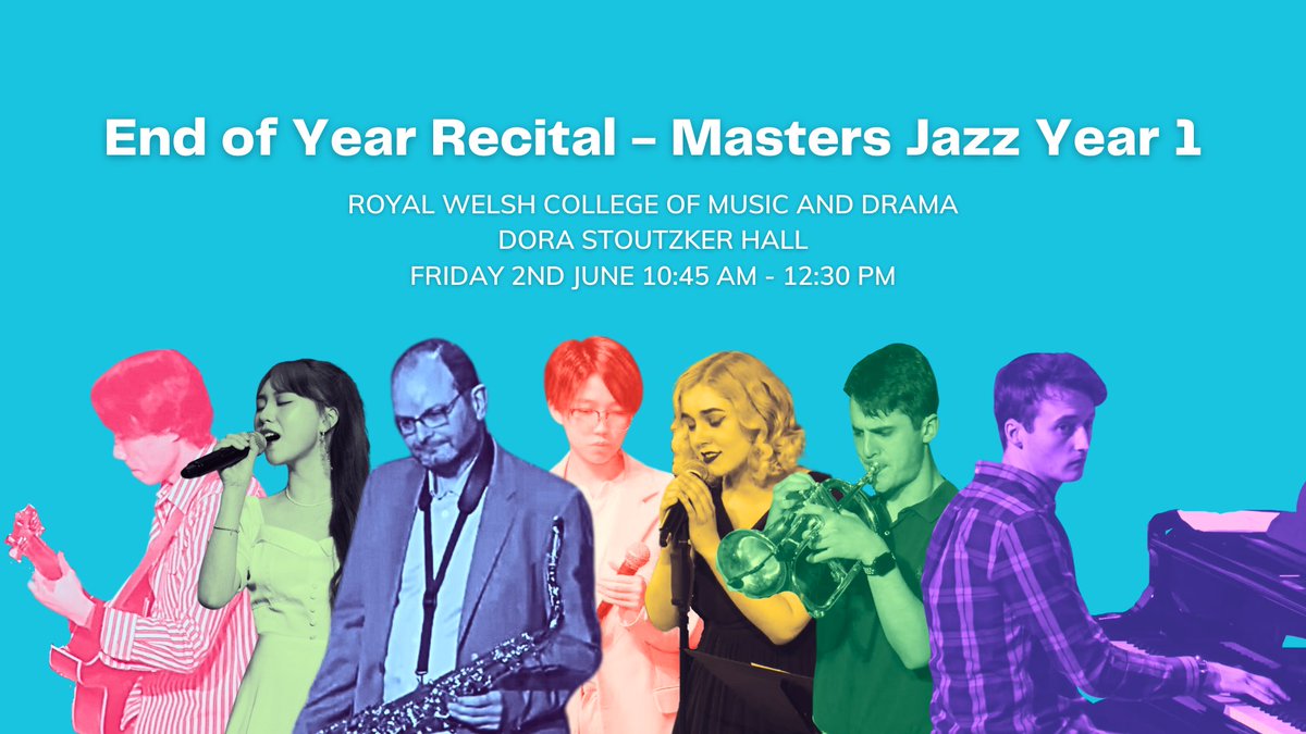 Hi all! This Friday I am performing my end of year recital and would love to see some familiar faces there!

Starting at 10:45 in the Dora Stoutzker Hall at the Royal Welsh College of Music & Drama. Not to be missed! 😁

RSVP: fb.me/e/1g4EGn8Ad 

@AmserJazzTime @RWCMD