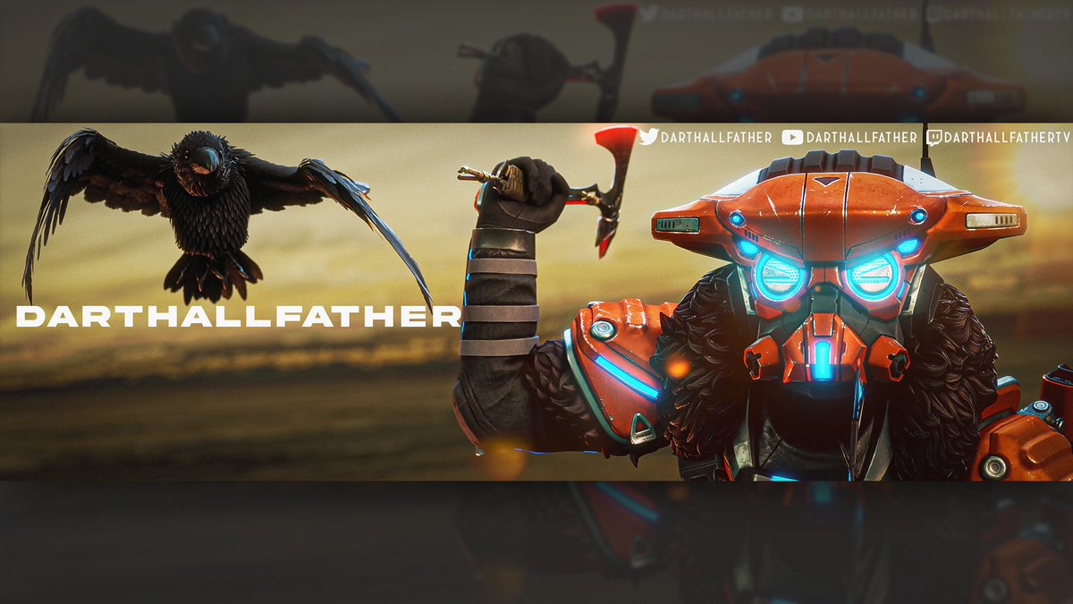 Twitter header for @DarthAllFather 

First time working with the tier 3 Bloodhound skin.

What do we think?

#ApexLegends #ApexLegendsFanart 

❤️🔁