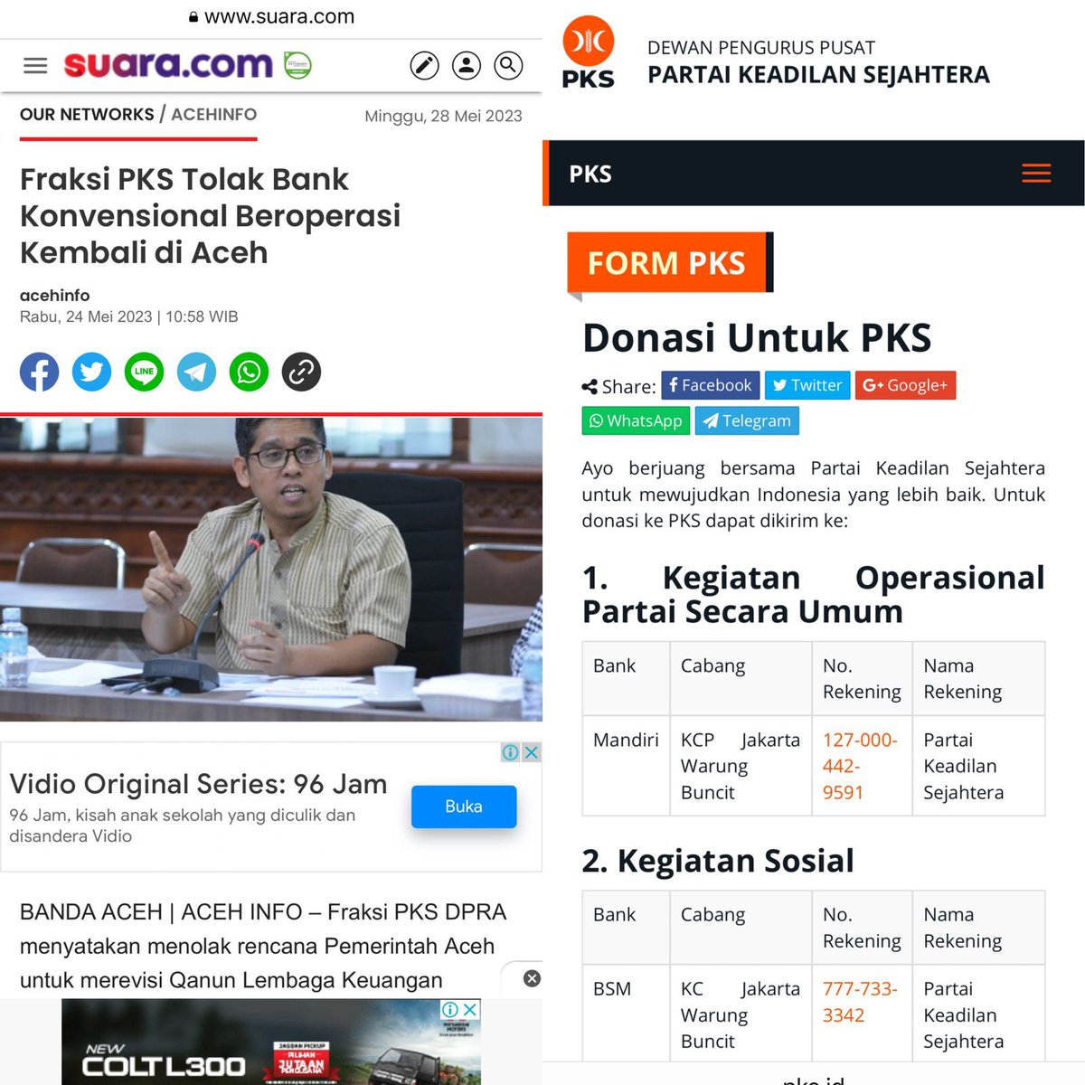 fauzan_febrians's tweet photo. Hipokrisi dan wajah kemunafikan selalu seperti ini. Suarakan tolak Bank Konvensional, pura2 sangat pro Bank Syariah, tapi tampung donasi via Bank Konvensional.. 

"Bubee dua jab, seureukab dua muka…” https://t.co/TfHdyIwUkZ