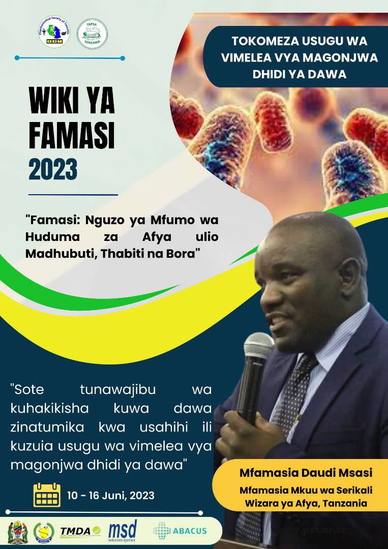Ujumbe kutoka kwa #Mfamasia Mkuu wa Serikali Mfamasia Daudi Msasi kuelekea #WikiYaFamasi. 
#YourTrustedPharmacist