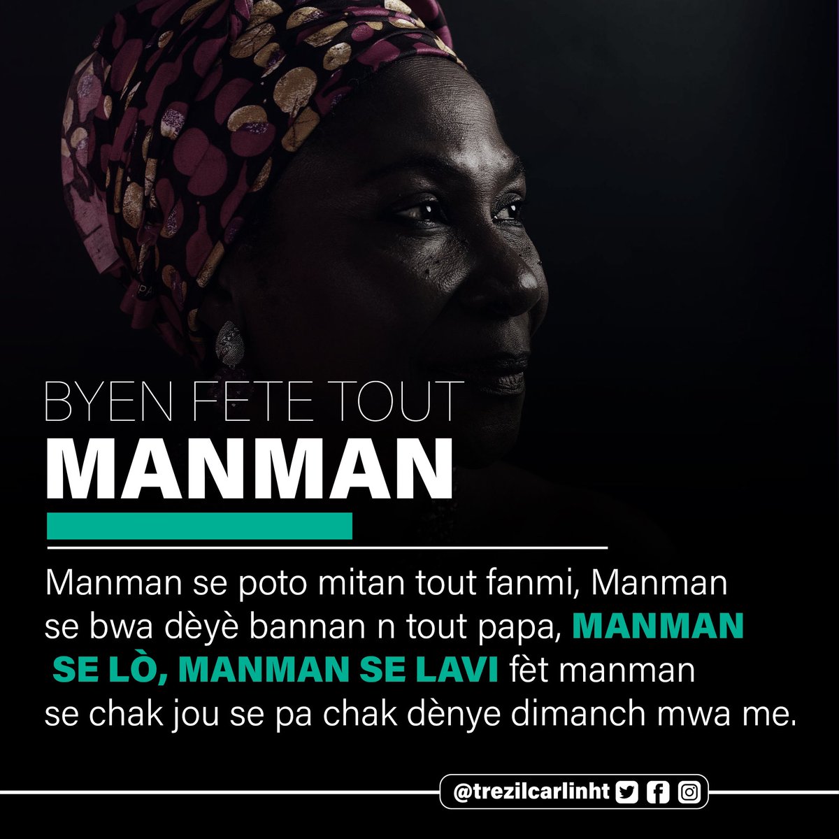 kfayplus's tweet photo. Byen fete tout manman paske nou se manman lavi, lanmou nou se lò. https://t.co/s2JwfcI33F