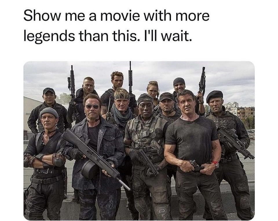 Problem360's tweet image. Show me a movie with more legends than this‼️ #Expendable.