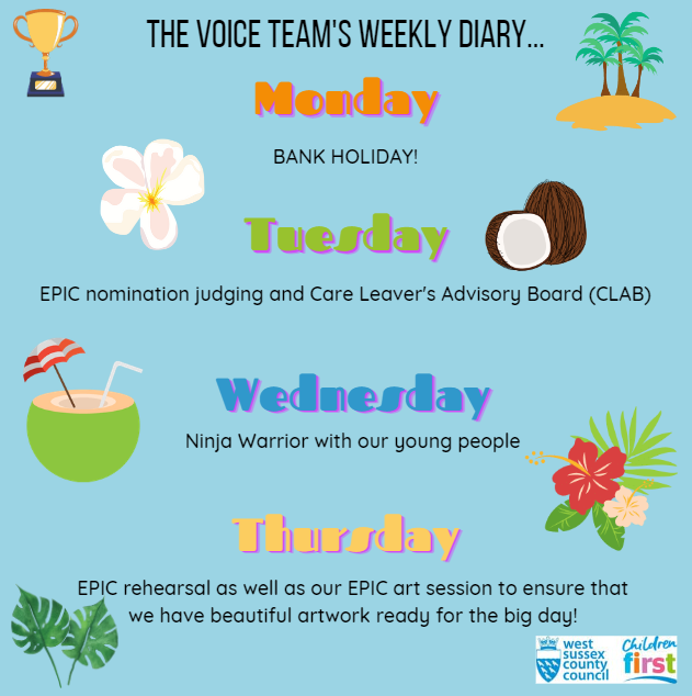 WSYourSpace's tweet image. What a busy week we have coming up... 🥥🐠🌴🏆🤩

#EPIC2023 #TropicalVibes #What&apos;sOn? #VoiceandParticipation