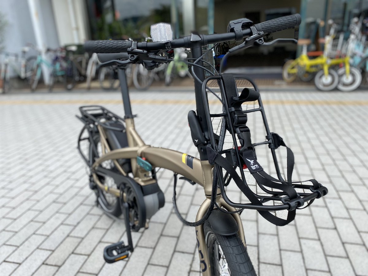 onomichibase's tweet photo. バスケットも便利だけど、こういうのもアリですね～👍

#vektronn8
#tern 
#尾道ベース 
#レンタサイクル https://t.co/nDdmFU9Lac